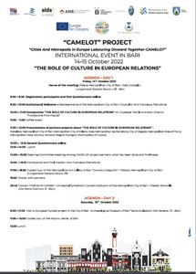  “CAMELOT” PROJECT “Cities And Metropolis in Europe Labouring Onward Together-CAMELOT